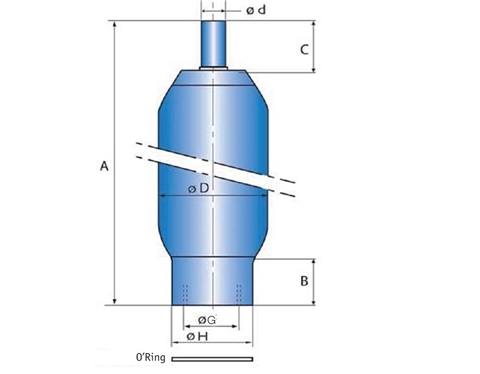 低压囊师蓄能器EBV系列40BAR,容积10至200Litres