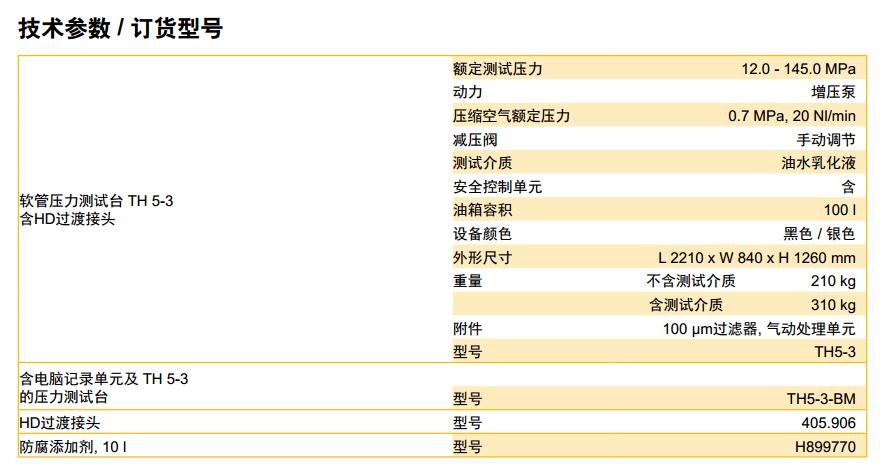 Parker派克软管总成测试台TH5-3测试压力达145.0MPa 手艺参数